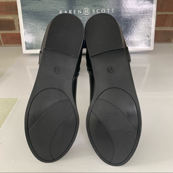 Karen Scott Deliee Black Round-toe Zip-up Block Heel Knee High Boots US 7.5 M WC - Picture 11 of 11